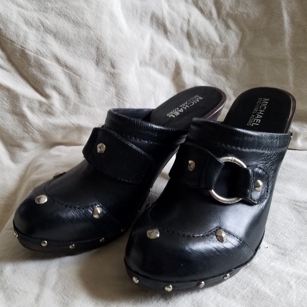 Michael Kors clogs mules 7.5 black
